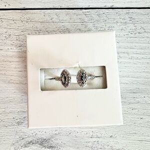 Bomb Party Retro Elegant Silver Marquise Ring